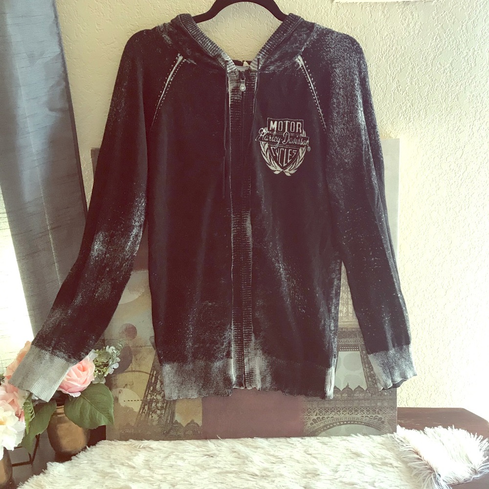 Harley Davidson Motor Cycles zip up sweater